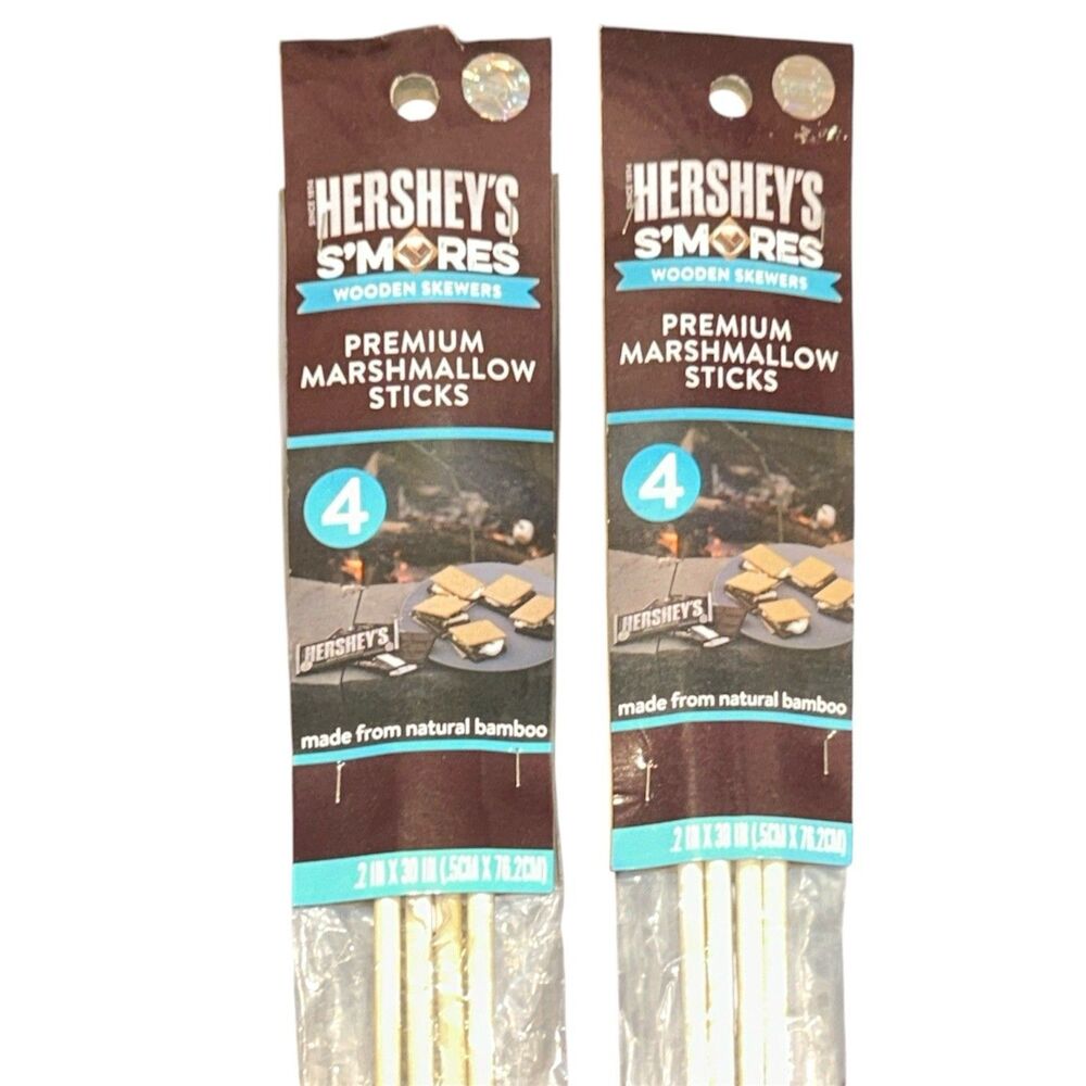 2x Hershey's S'Mores Wooden Skewers 30in Long 4 Each